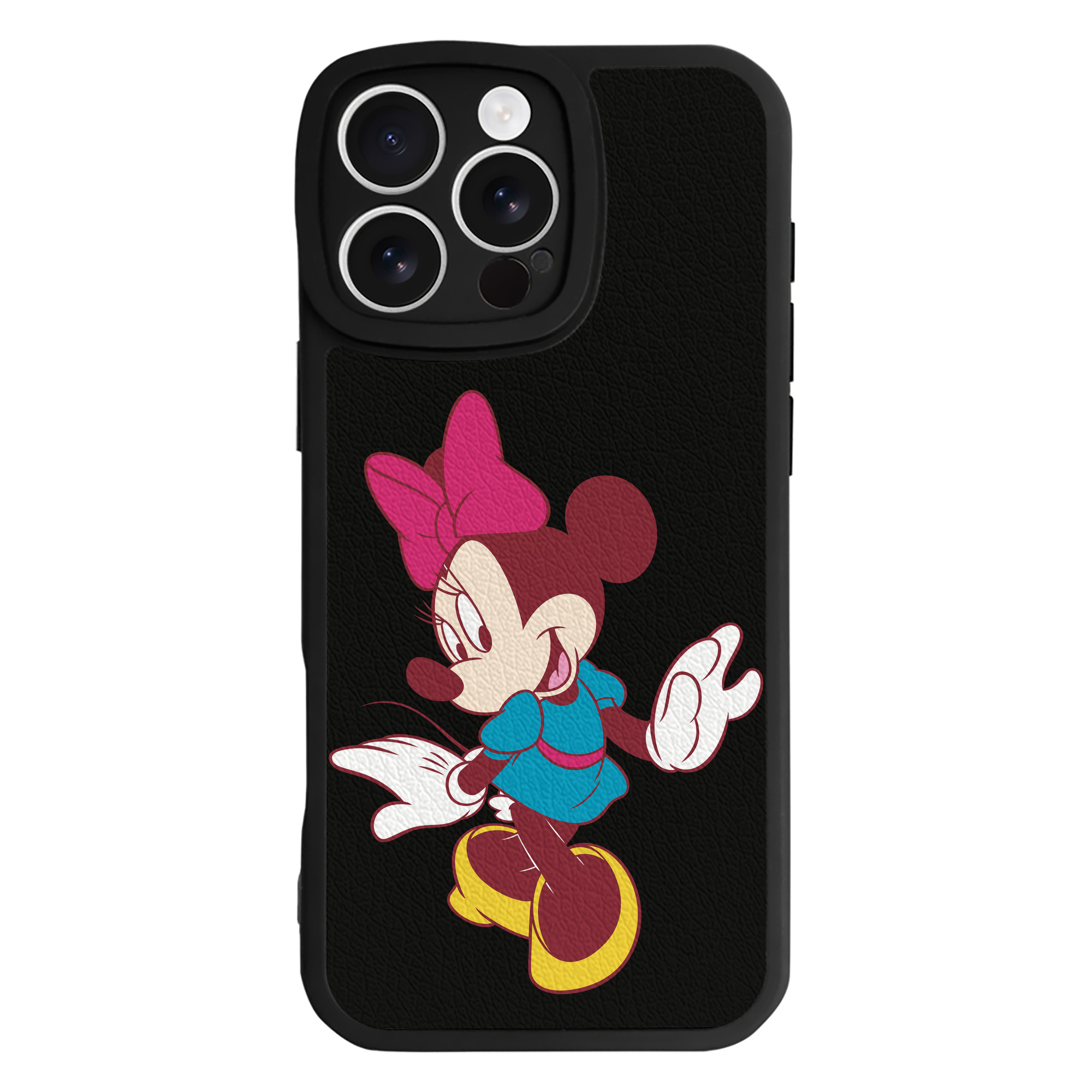 （画像用） ミッキーマウス Mickey Mouse 【iPhone 16シリーズ対応】シリコンスマホケース（レザー調） 材質：シリコン